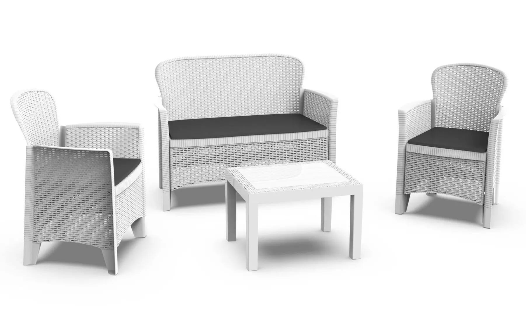 Tuinset met rotan meubels inclusief kussens