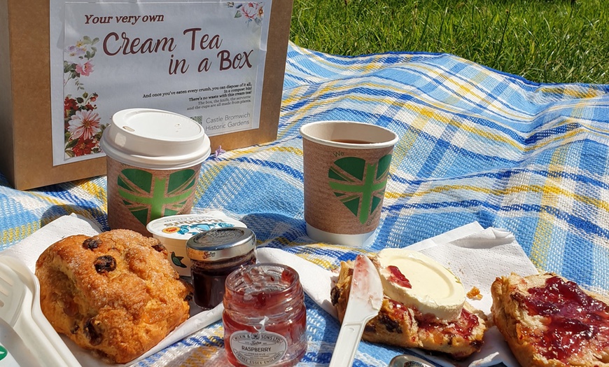 Image 11: Cream Tea Box with Entry to Castle Bromwich Hall Gardens 