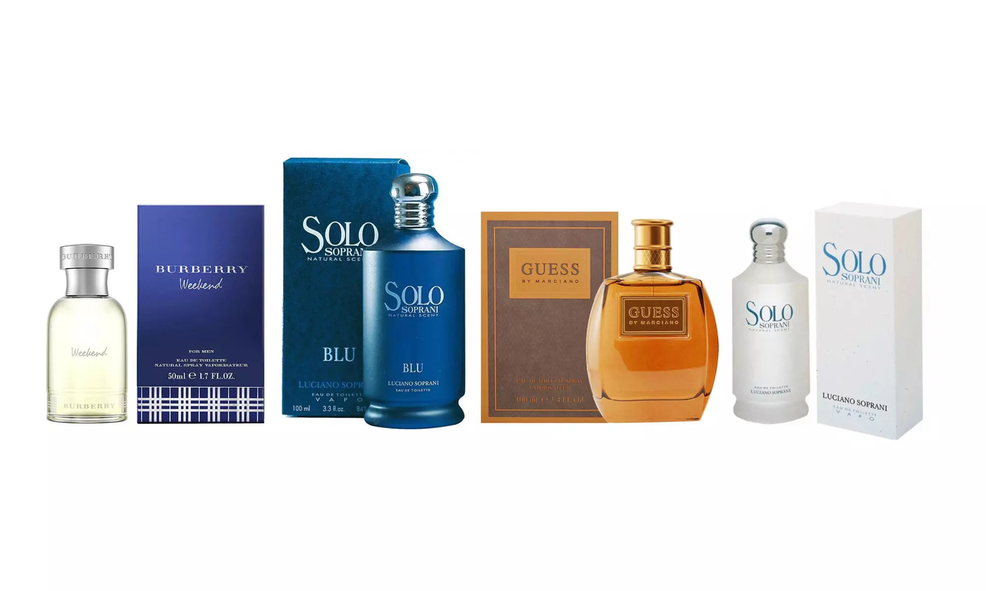 Fragranze uomo Soprani, Guess e Burberry