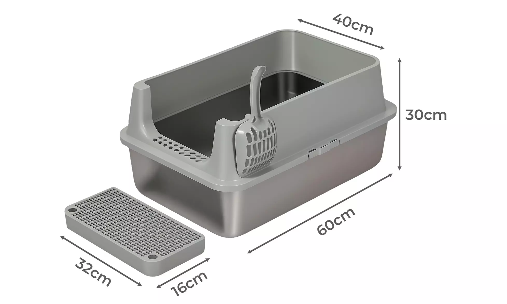 Skylos Stainless Steel Cat Litter Box Series