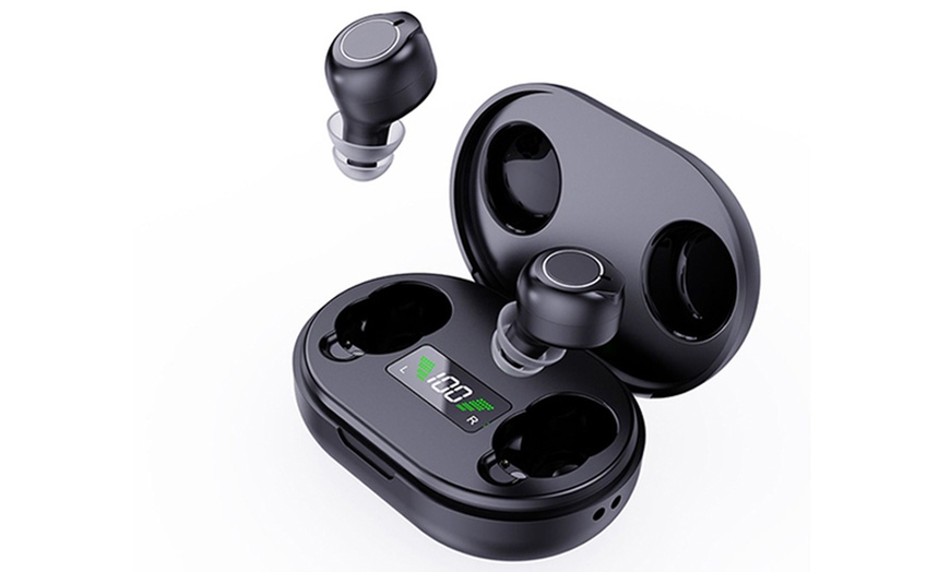 Image 2: Hearing Aids with LED Charging Case; Smart Noise Reduction