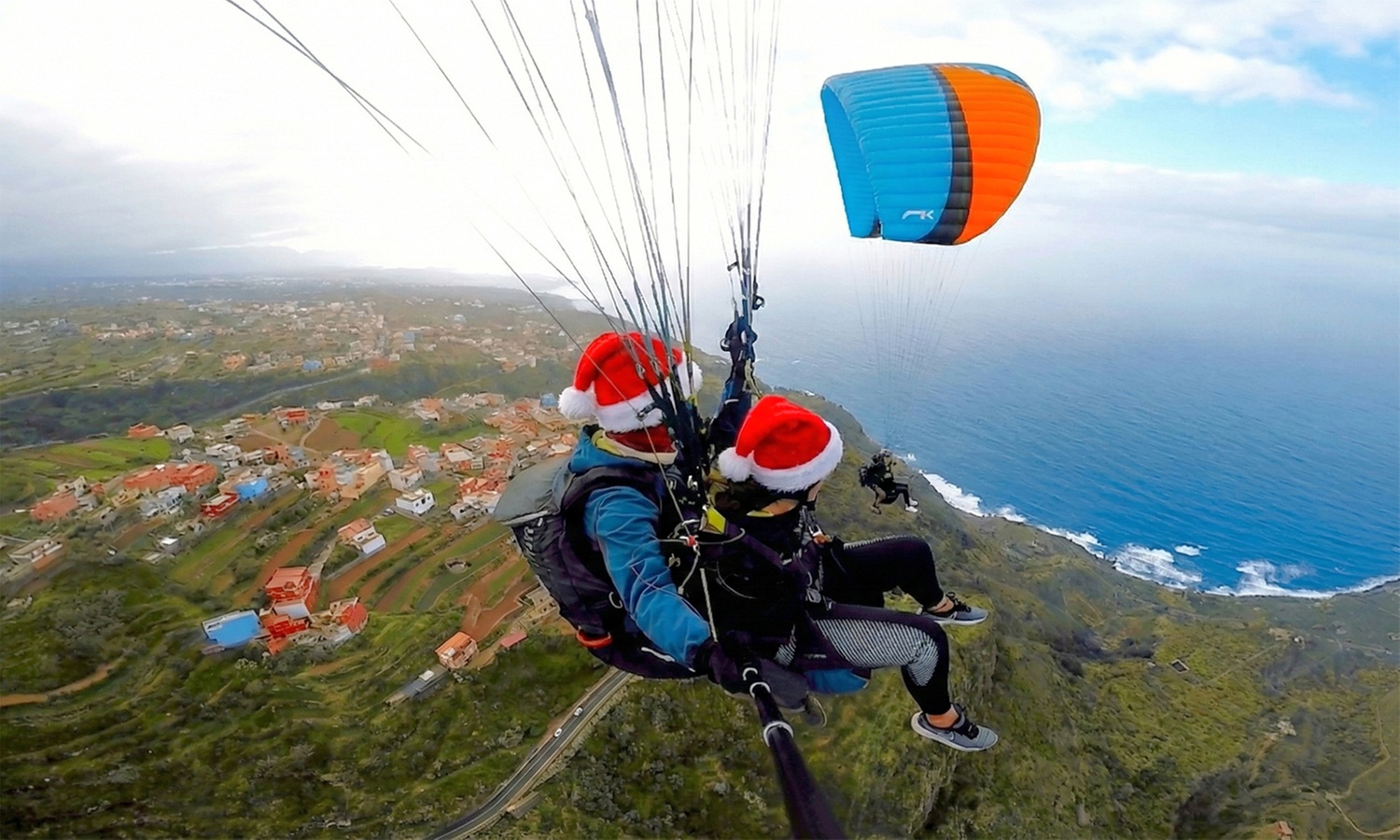 Vuelo estándar o acrobático en parapente con video del despegue