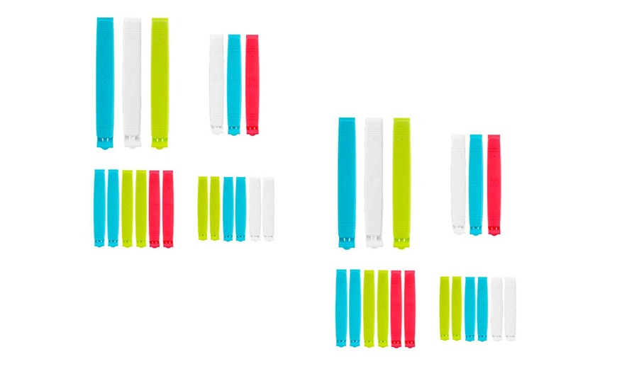 Image 5: Lote de 18 pinzas herméticas, reutilizables y de diferentes colores