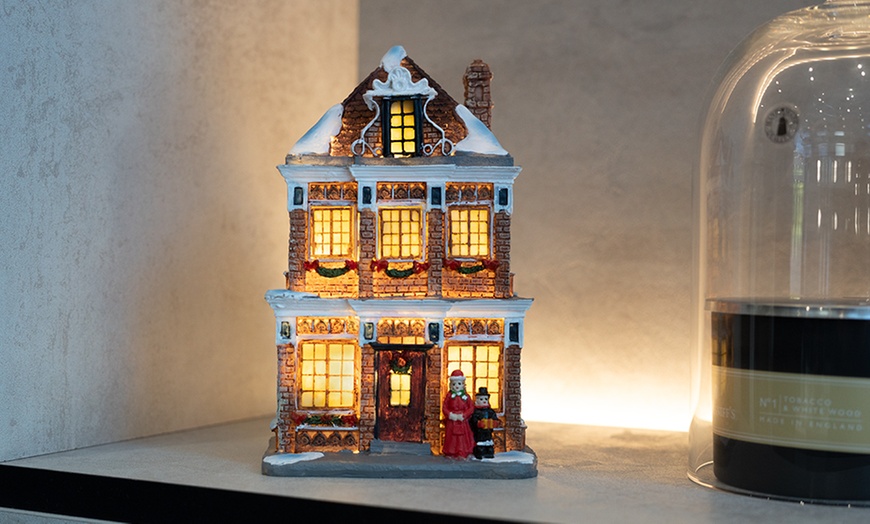 Image 9: One or Two Illuminated LED Resin Christmas Houses