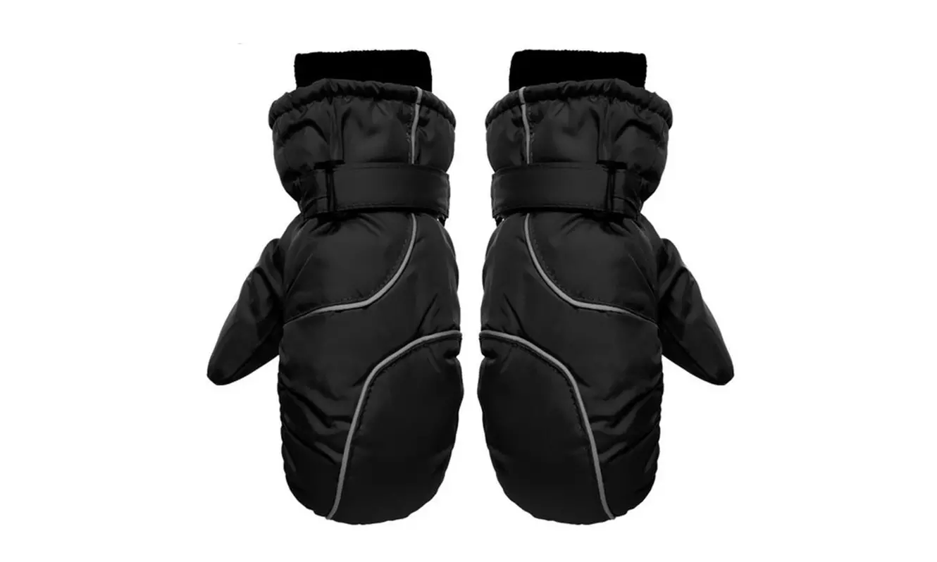 Kids Winter Warm Ski Mitten Waterproof Snow Gloves for 4-9 Years