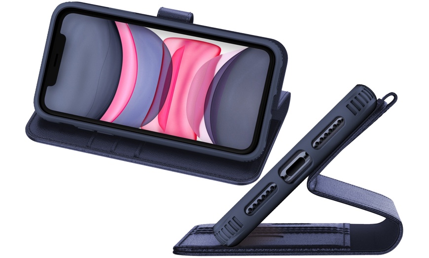 Image 5: Wallet Case for iPhone 11with Card Holder and Stand