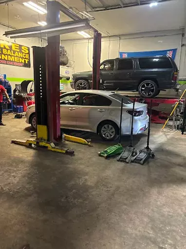 Four-Tire Wheel Alignment with Optional Tire Balancing
