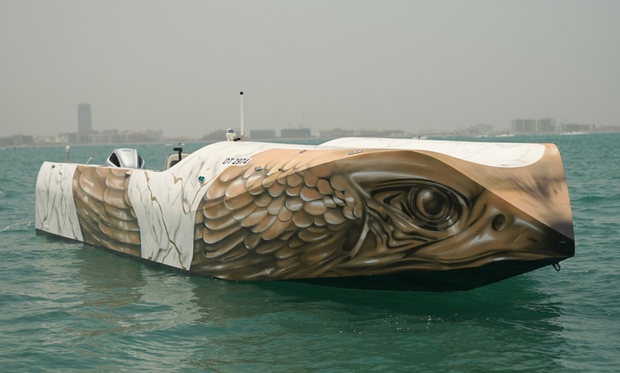 Image 2: Unwind on the 35-Ft Golden Falcon – 1, 2 or 3-Hour Cruise for Up to 8