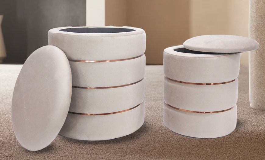 Image 8: Lot de 2 poufs de rangement "Romeo e Giulietta"