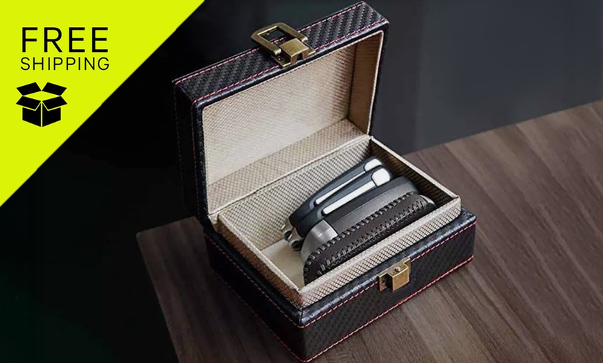 Image 1: RFID Blocking Box and Two Pieces Car Key Bags Set