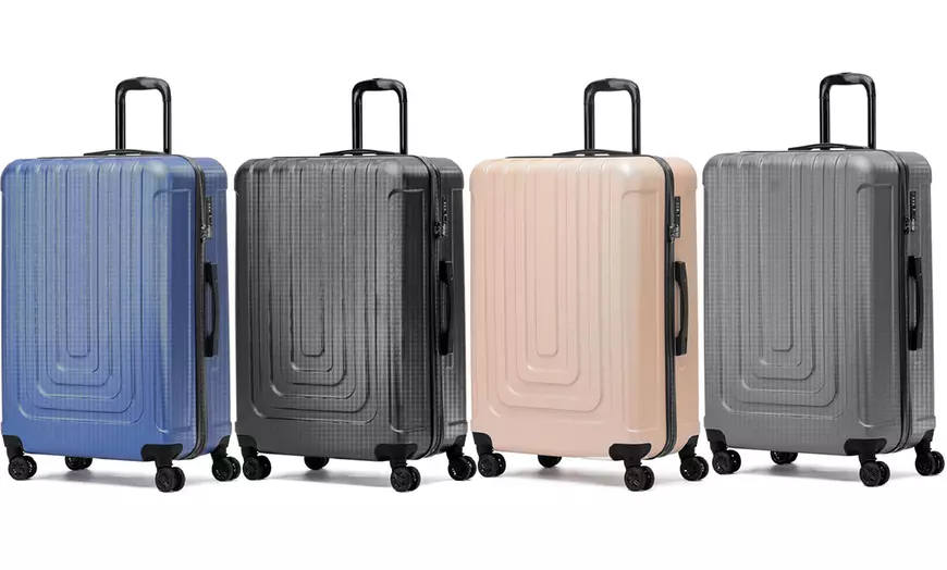 Image 1: 8 Wheel Premium Travel Suitcase TSA Lock Highly Durable 100+ Airline Approved
