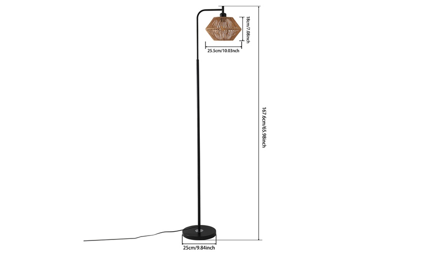 Image 6: Living And Home Limited Black Floor Lamps, Various Heights and Shades