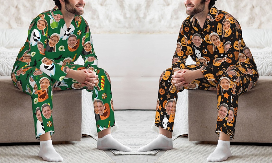 Image 3: Personalisierbarer Schlafanzug oder Pyjama im Halloween-Design