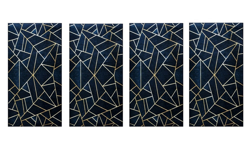 Image 6: Black & Gold Graphic Rug