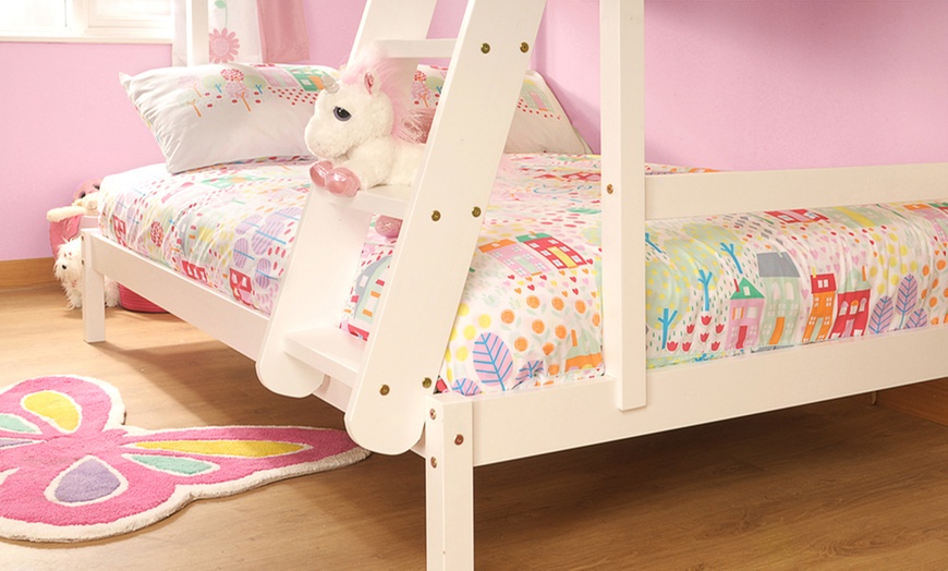 Image 8: Solid Pine Triple Bunk Bed with Optional Mattresses