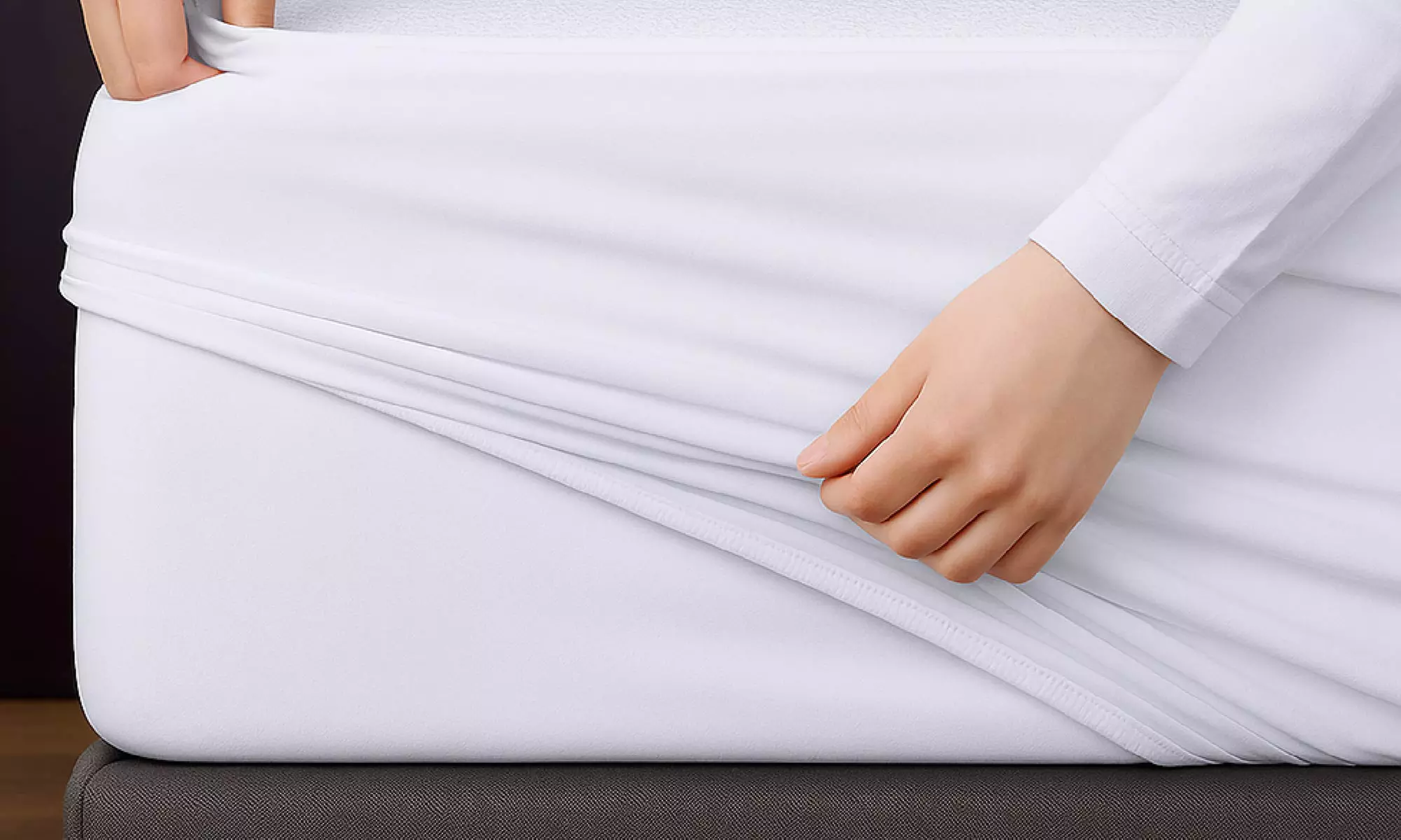 Housse de matelas imperméable en coton et microfibre