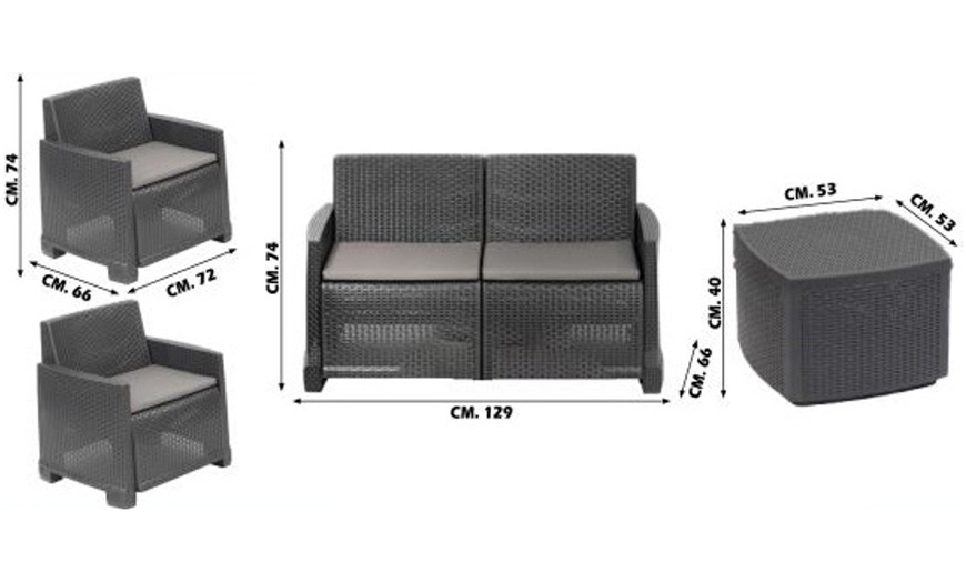 Image 4: Set salotto da giardino 4 posti Como Progarden