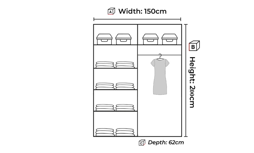 Image 14: Slidingwardrobe4u Sliding Door Wardrobe with Mirror