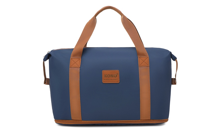 Image 9: Kofferset in marineblauw en bruin