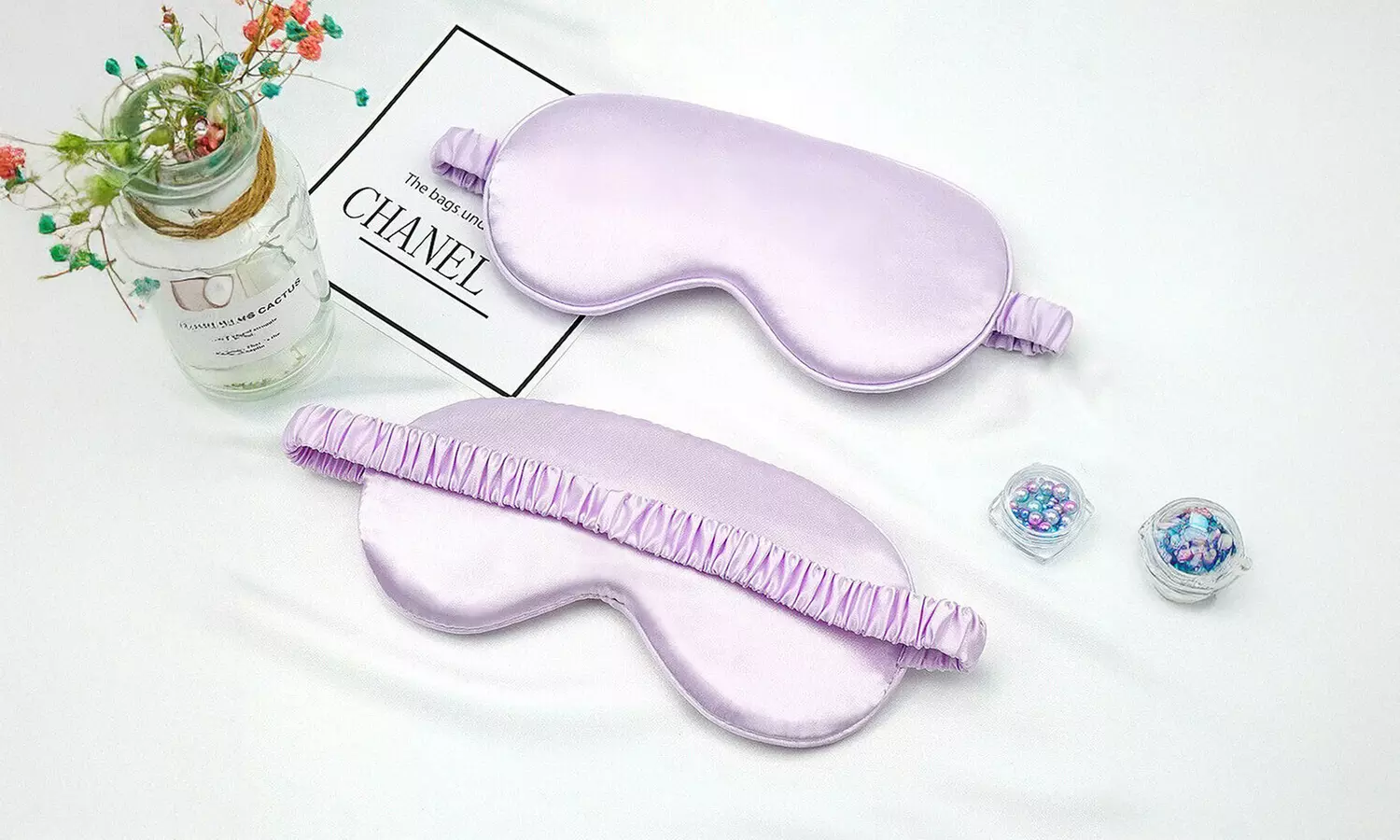 Double-sided Satin Silky travel Sleep Eye Mask Cover Padded Blindfold Smooth