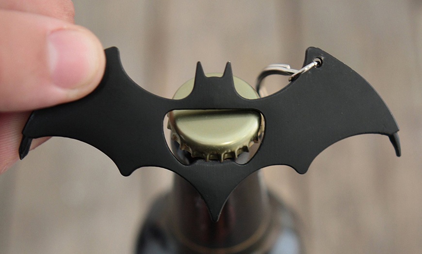 Image 1: Batman Logo Multi-Tool Keyring