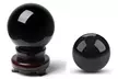 6"  Sphere Black Crystal Ball Healing Rainbow Stone Home Decor - Second Medium