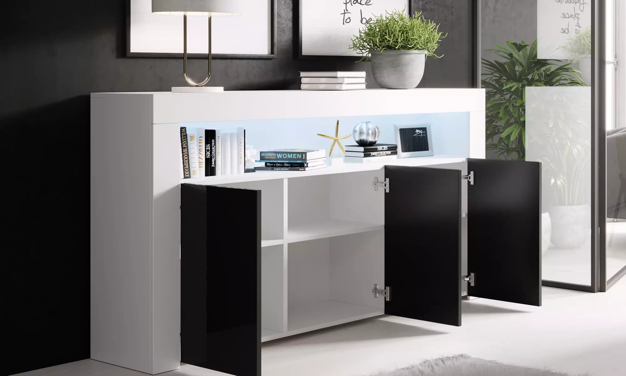 Buffet "Aker" avec lumières LED intégrées