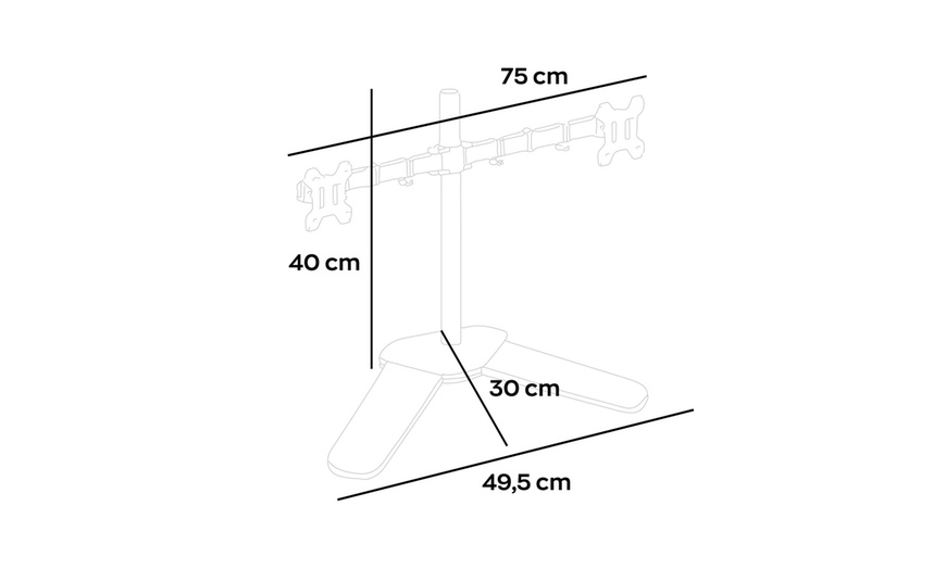 Image 11: Soporte para doble monitor de pantalla de Frankystar