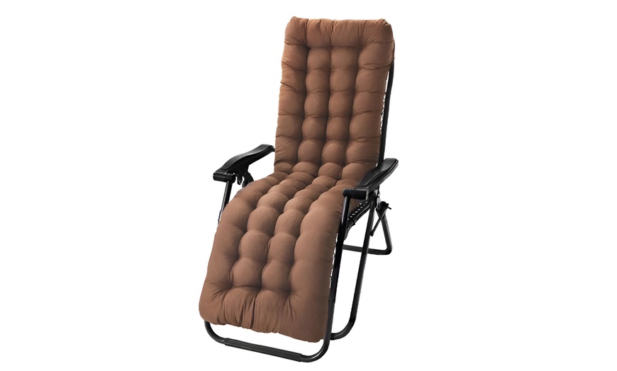 Image 6: Chaise pliante avec coussin et dossier inclinable