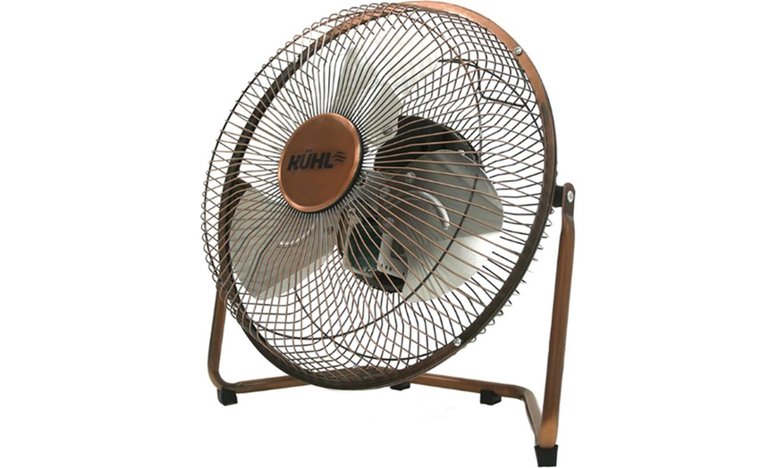 Image 2: KUHL Copper Metal Floor Fan