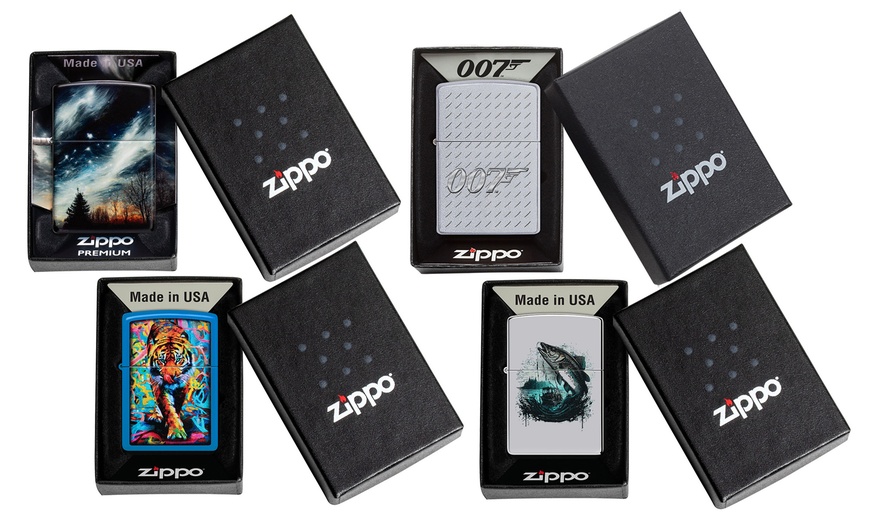 Image 1: Zippo Design Lighter in Gift Box