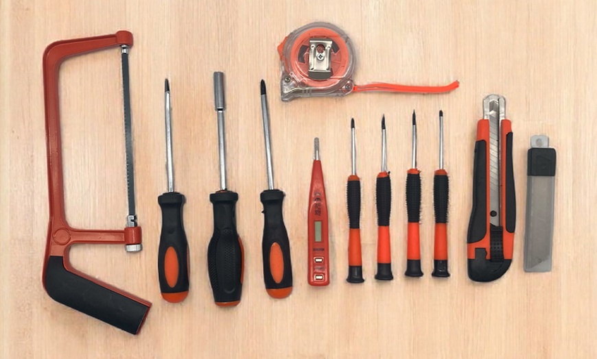 Image 9: Kit de herramientas de 100 piezas con taladro atornillador