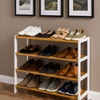 Image 3: Four-Tier Bamboo Shoe Rack