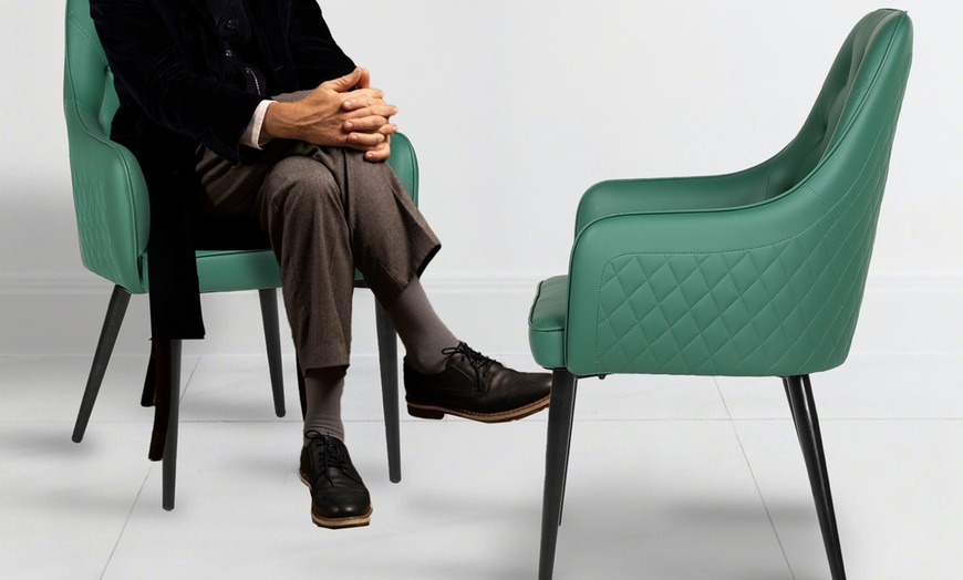 Image 3: Upholstered Dining Chairs Set