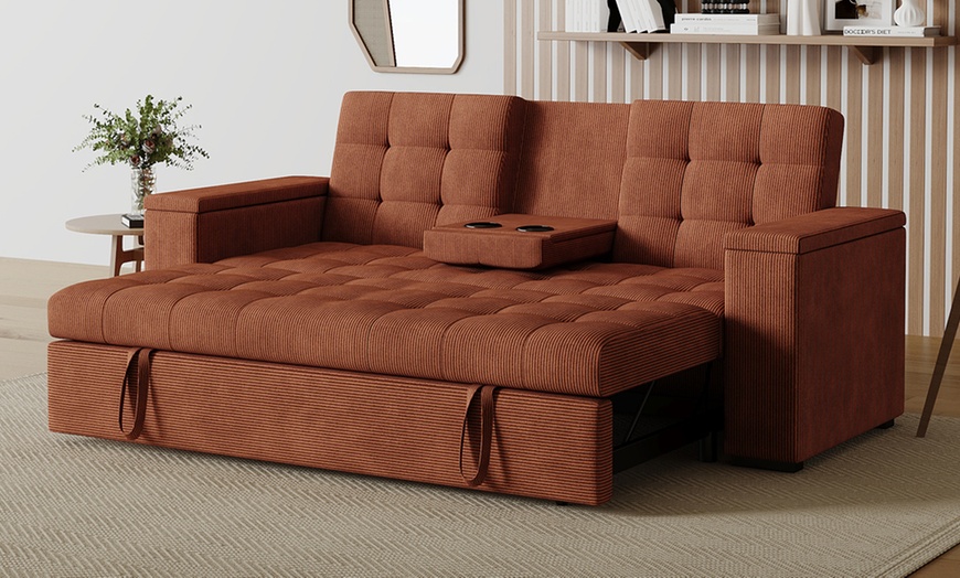 Image 29: Canapé convertible "Tilia" 3 places en tissu Kocoon