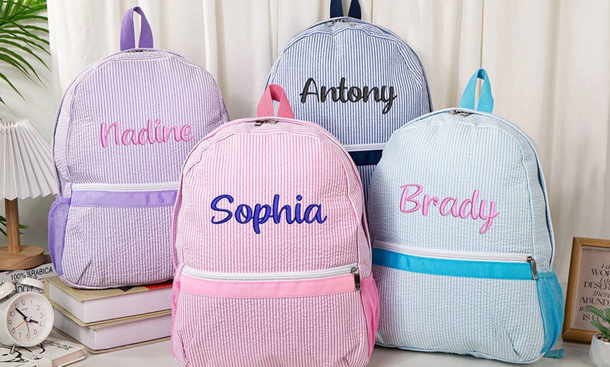 Image 9: Custom Embroidery Backpack