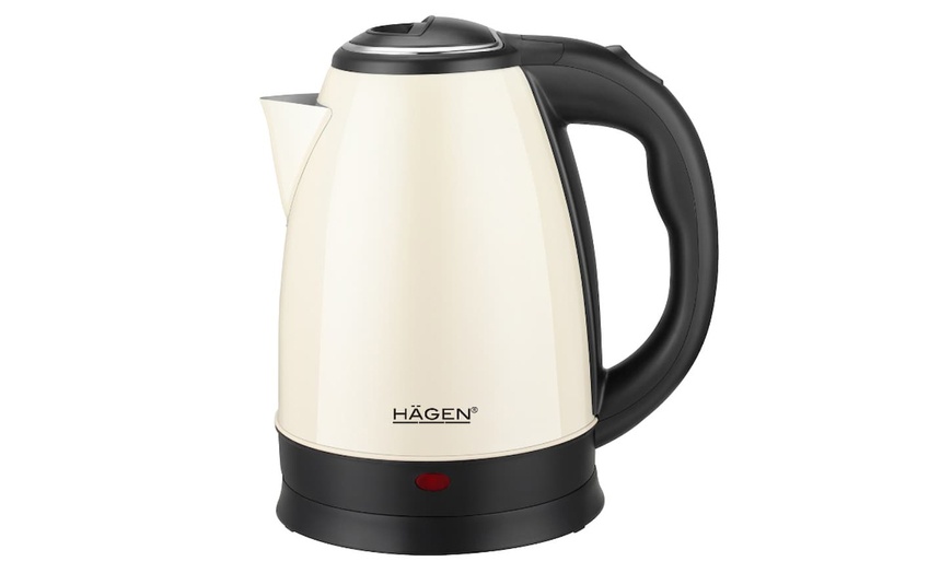 Image 6: Bollitore elettrico senza fili in acciaio inox Hagen da 1,8 l