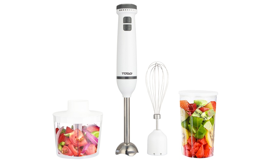 Image 2: TODO Stick Mixer Set Food Chopper Electric Blender Whisk Beaker