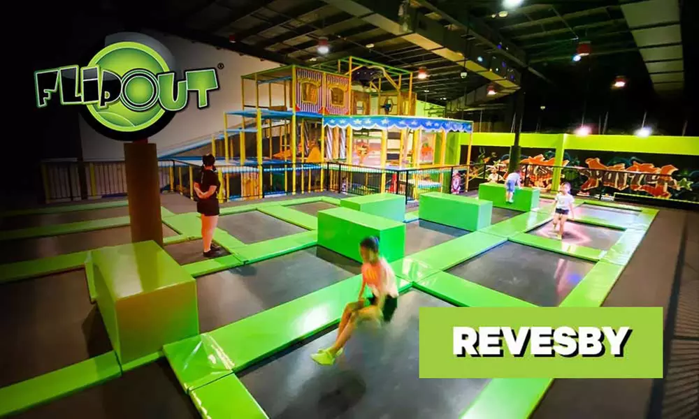 One or Two-Hour Pass for One, or One or Two-Hour Group Pass for Four People at Flip Out Revesby (Up to 41% Off) - Primary Image