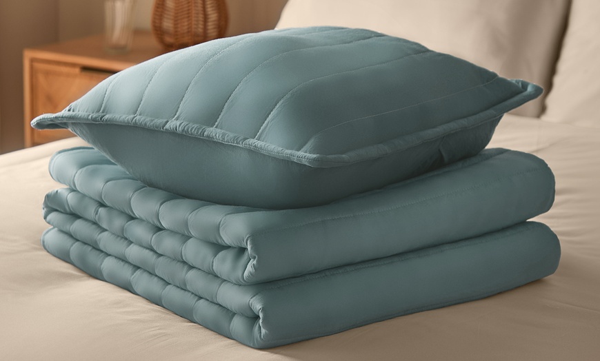 Image 7: Silentnight Supersoft Quilted Bedspread or Cushions
