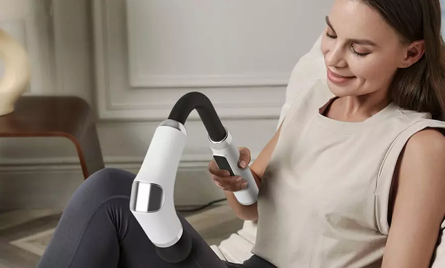Image 1: Pistola de masaje de percusión ergonómica con 6 niveles de velocidad
