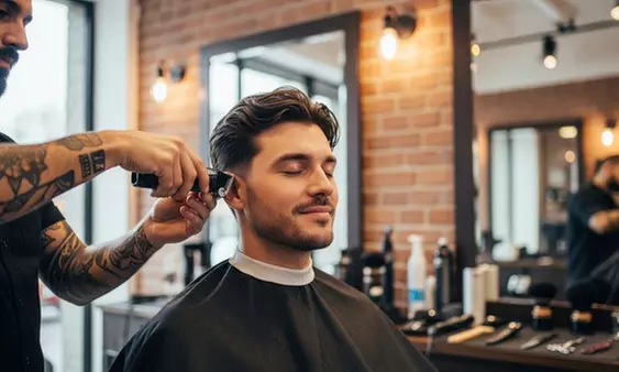 One or Two Men's Haircut, Shampoo, Straight Razor Shave and More