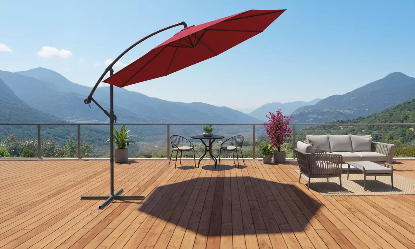 Ombrellone da giardino di 3 m, disponibile in 4 colori