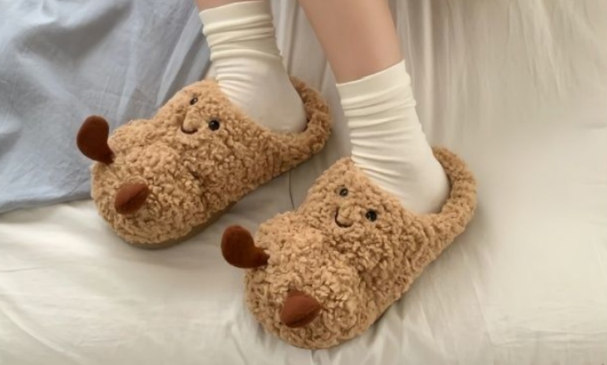 Image 21: Cosy Unisex Home Slippers with Non-Slip EVA Sole