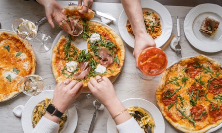 2-Gänge-Menü mit Pizza, Pasta, Flammkuchen oder Risotto inkl. Vorspeise und Dessert für 1 Person - Restaurant Machiavelli Am Roseneck