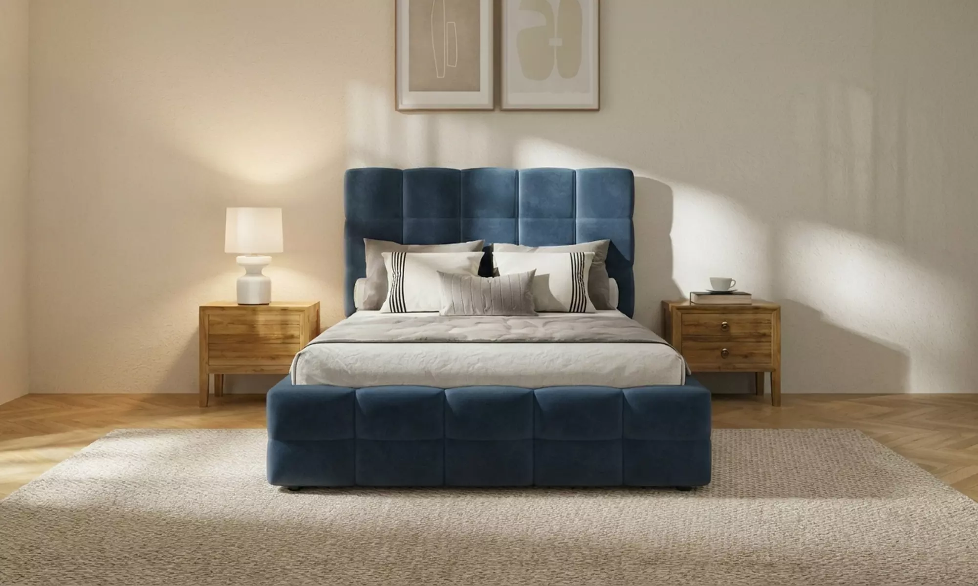 Windsor Velvet Gas Lift Ottoman Bed Frame