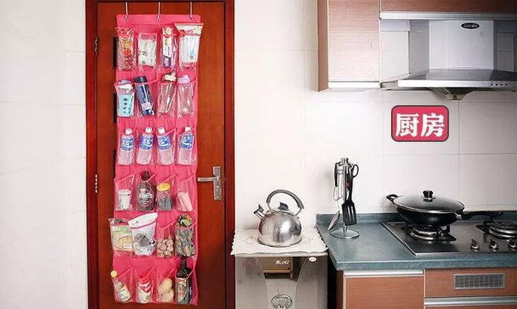 1-2 Pack 24 Wide Pockets Over the Door Shoe Organizer Hanging Shoe Holder