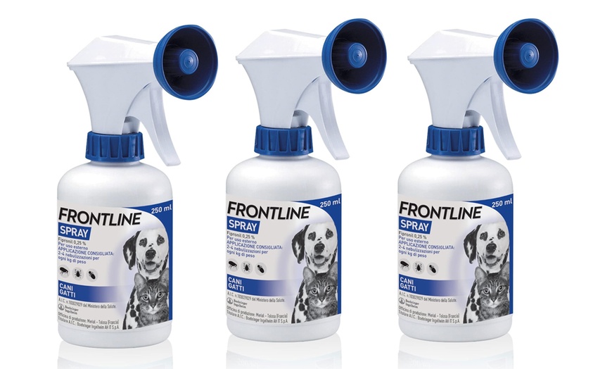 Image 7: 1, 2 o 3 spray Frontline per cani e gatti contro pulci e zecche