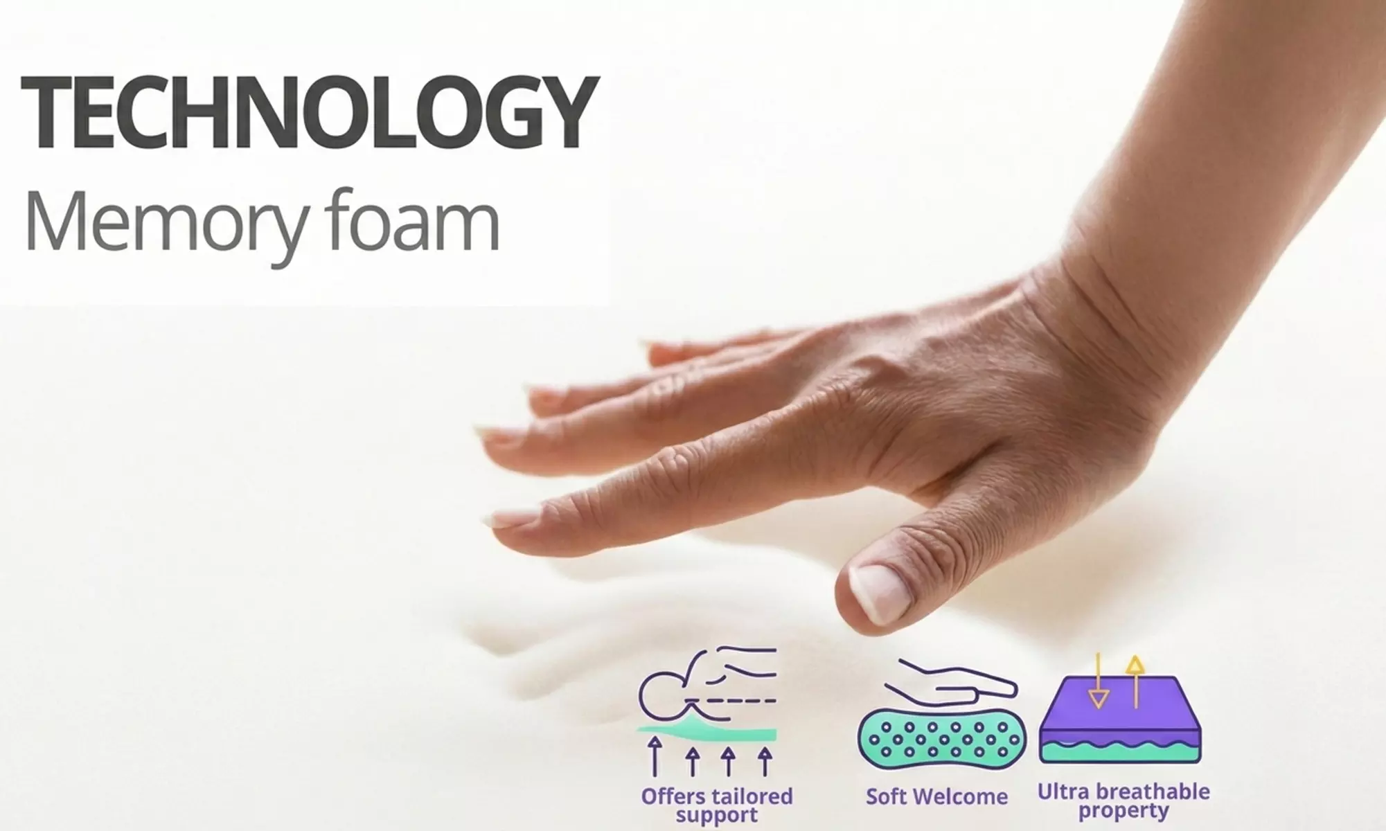 Sampur 'Ibiza Premium' matras met geïntegreerde topper van 33 cm