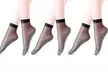 Women's Silky Anti-Slip Cotton Sole Sheer Ankle High Tights Hosiery Socks - Second Medium